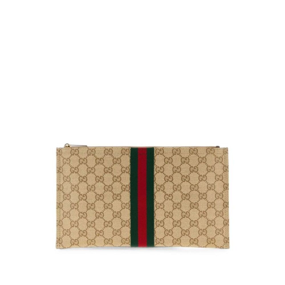 Gucci Women Web Detail Large Pouch
